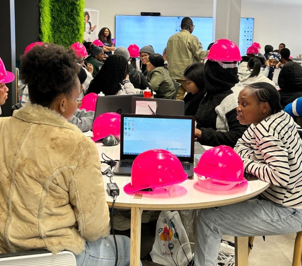 In mid 2014, WomHub Cape Town hub hosted over 50 high school girls learning about coding, robotics, sustainabile engineering & cybersecurity.