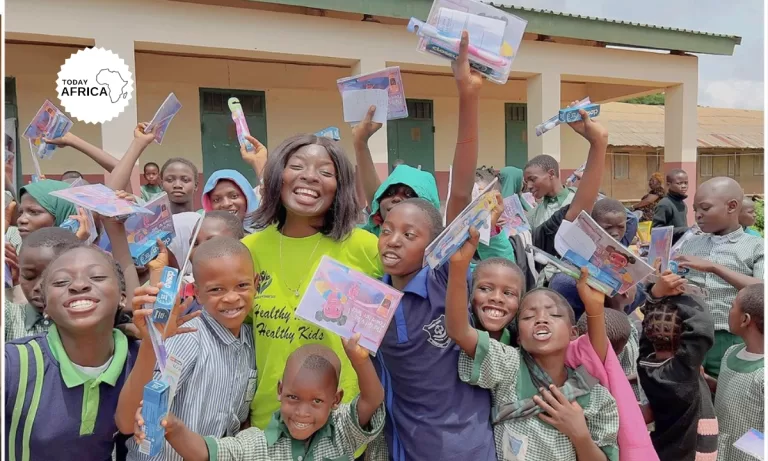 Dr Adekemi Adeniyan, founder of Dentalcare Foundation,  in an rural outreach.