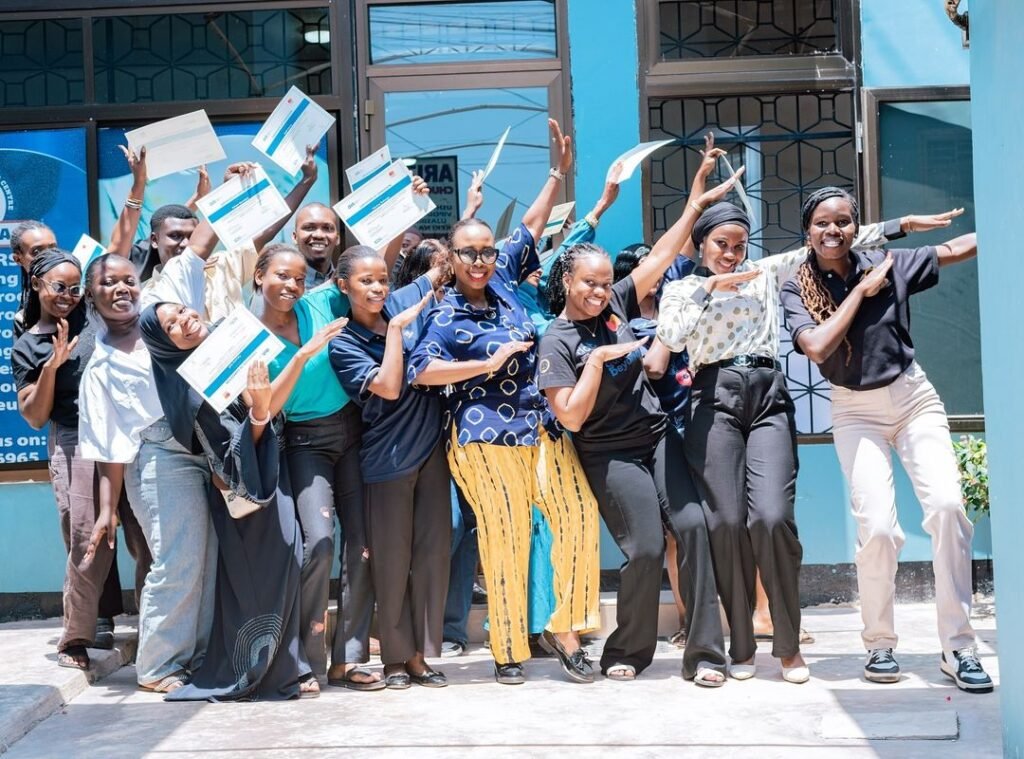 Jeniffer Shigoli with graduates of  Arizona Vocational Training College.