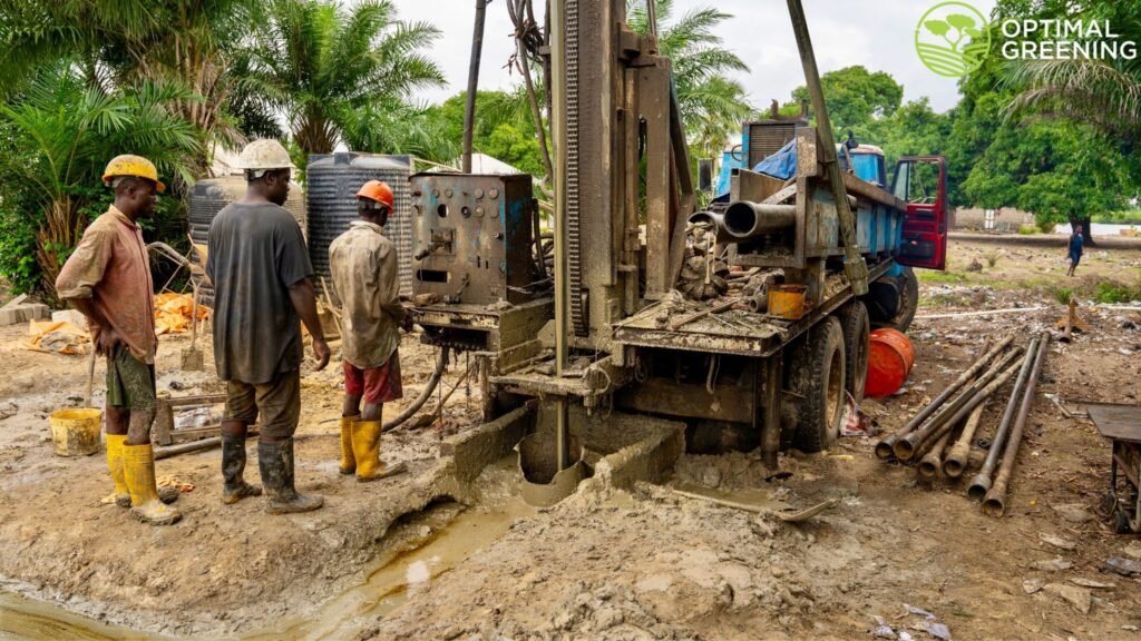 Optimal Greening intiating a borehole project in a rural communityin Nigeria.