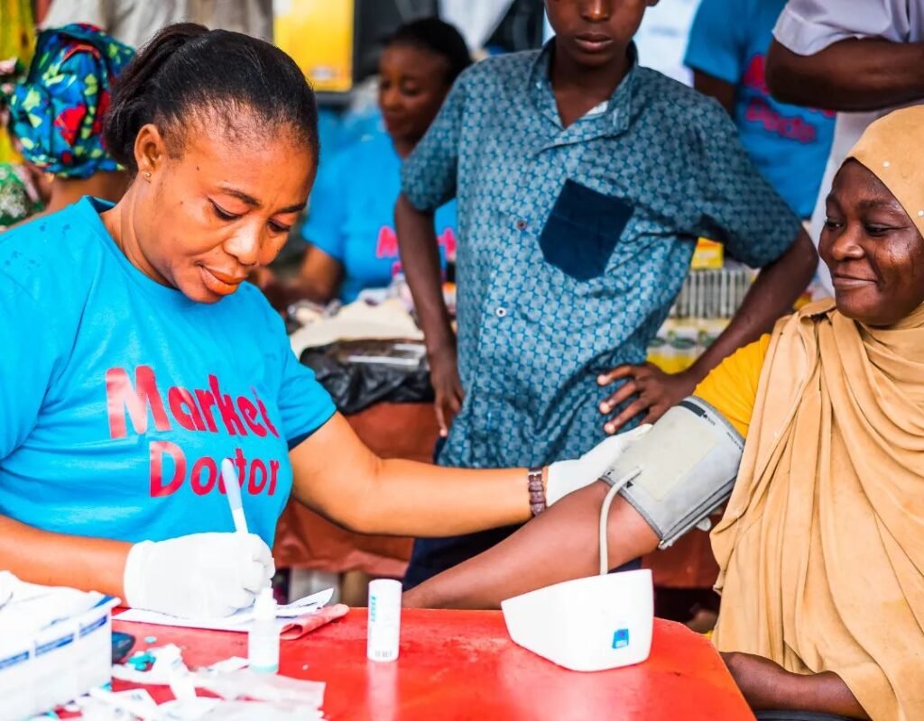 Market Doctors on a market outreach in Lagos.