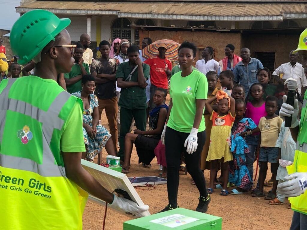 Green Girls Organisation members on an outreach