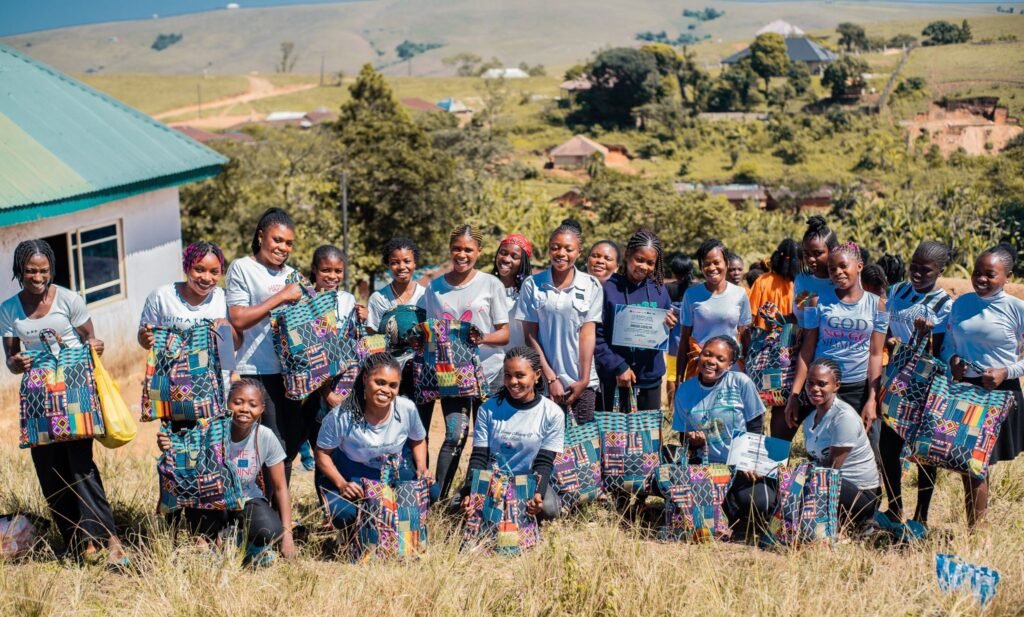 100 girls comprising teenage mothers, survivors of money marriage, and at-risk girls receive start-up kits to start small businesses.