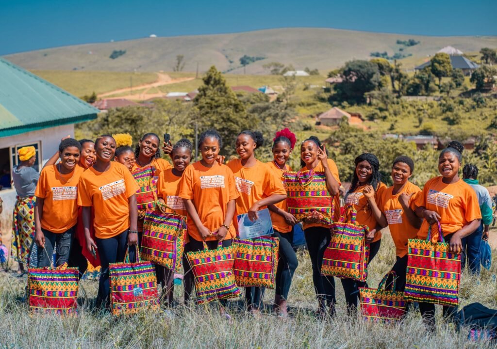 100 girls comprising teenage mothers, survivors of money marriage, and at-risk girls receive start-up kits to start small businesses.