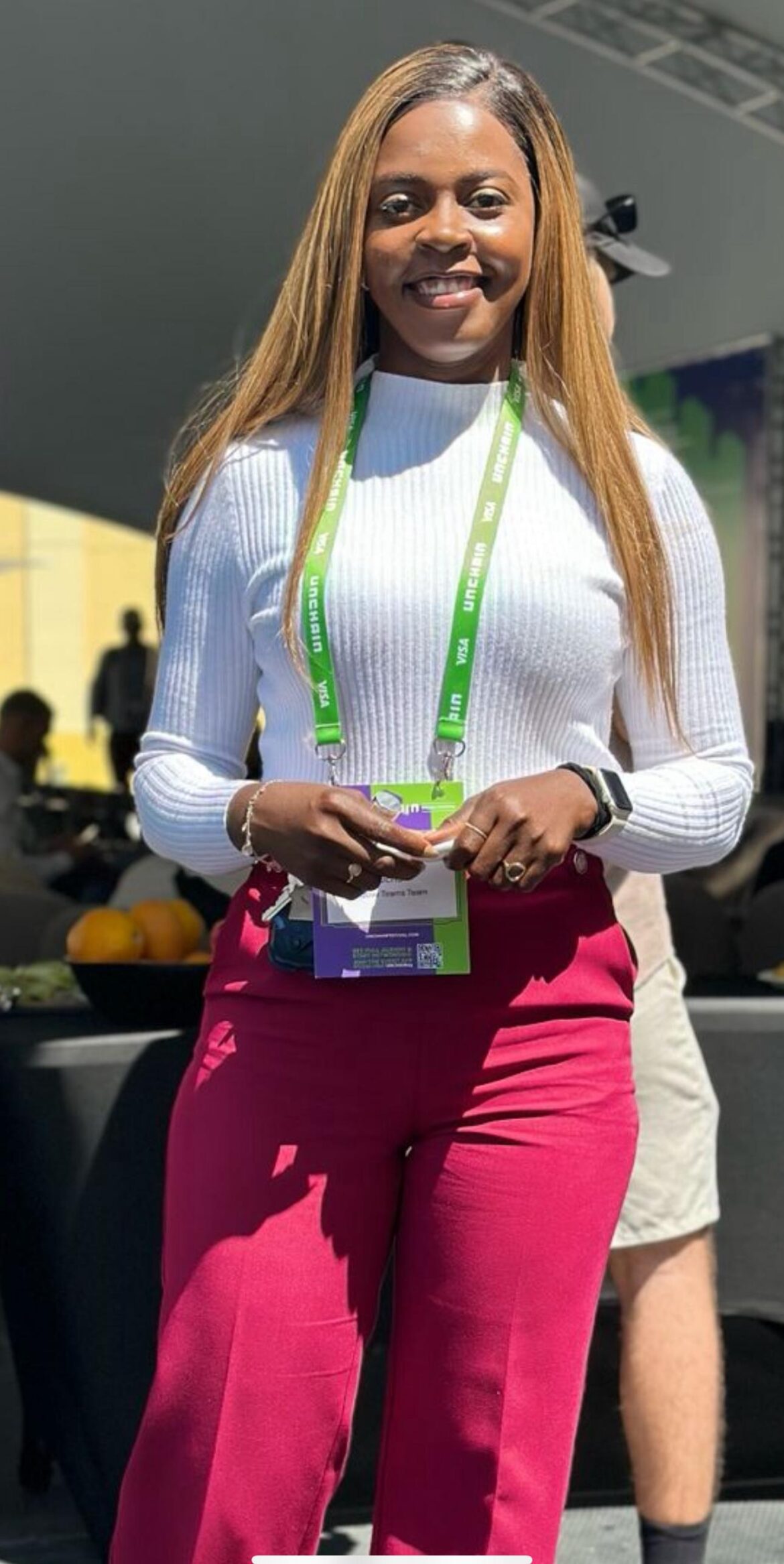 Jessica Uche at the Unchain Fintech Event in Romania