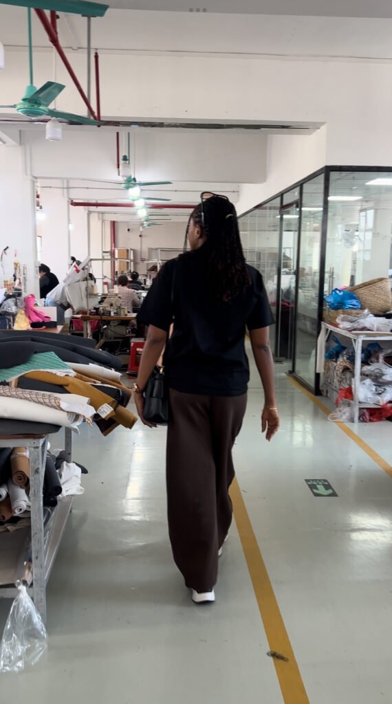 Ugonna Collete Eleanyauyo sourcing quality material for SI Collette.